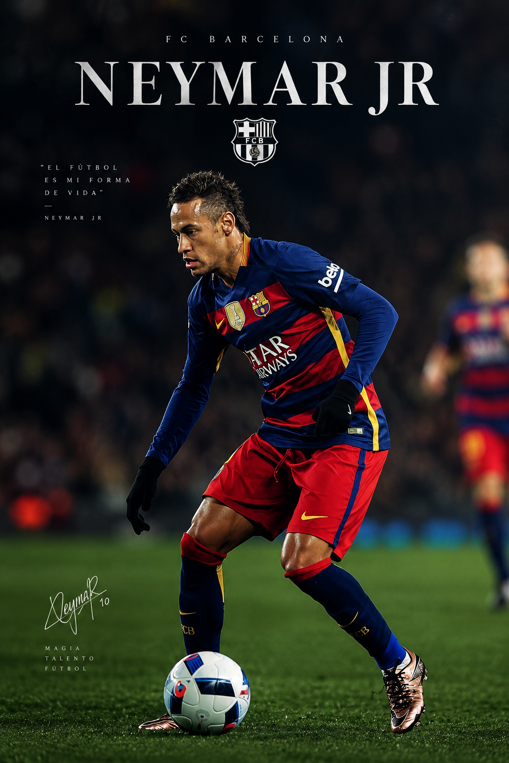 Póster Neymar Jr FC Barcelona – diseño GOALY