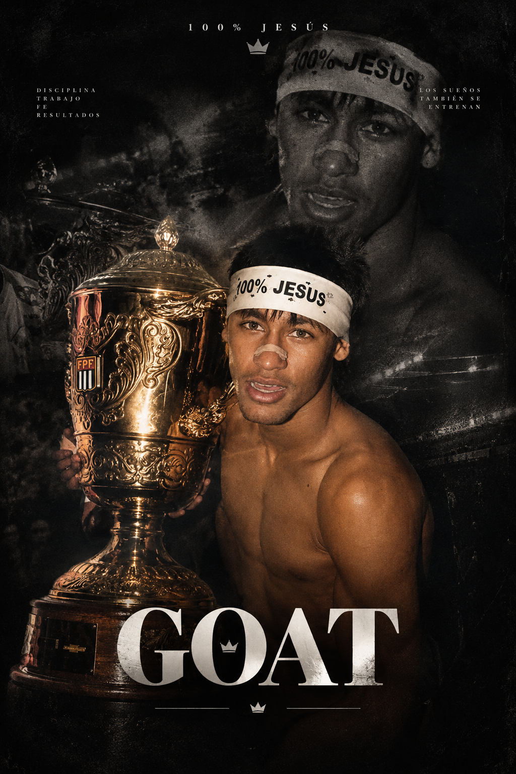 Póster Neymar GOAT – diseño GOALY