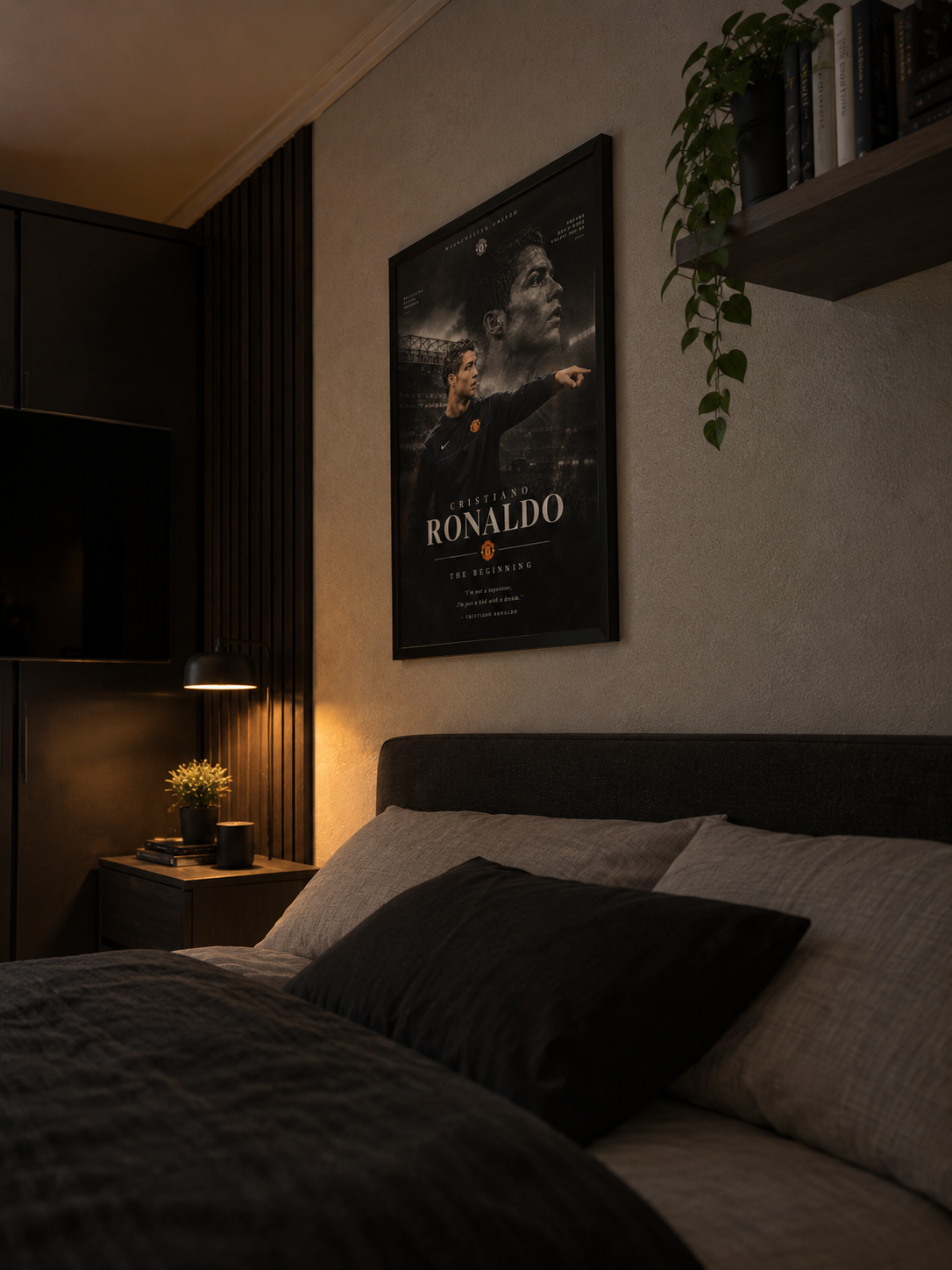 Póster Cristiano Ronaldo The Beginning en dormitorio