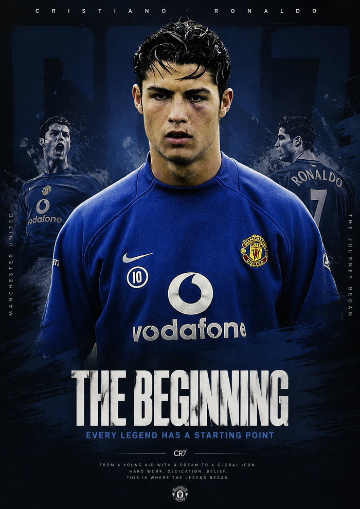 Póster Cristiano Ronaldo Every Legend Has a Starting Point – diseño GOALY