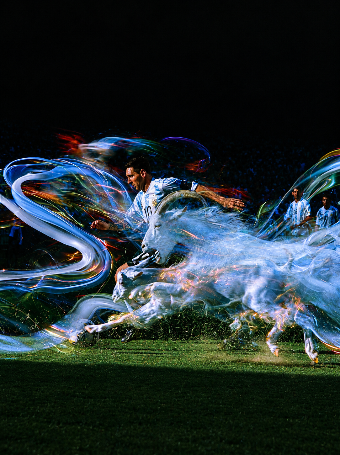 Póster Messi y el espíritu del león celeste – GOALY