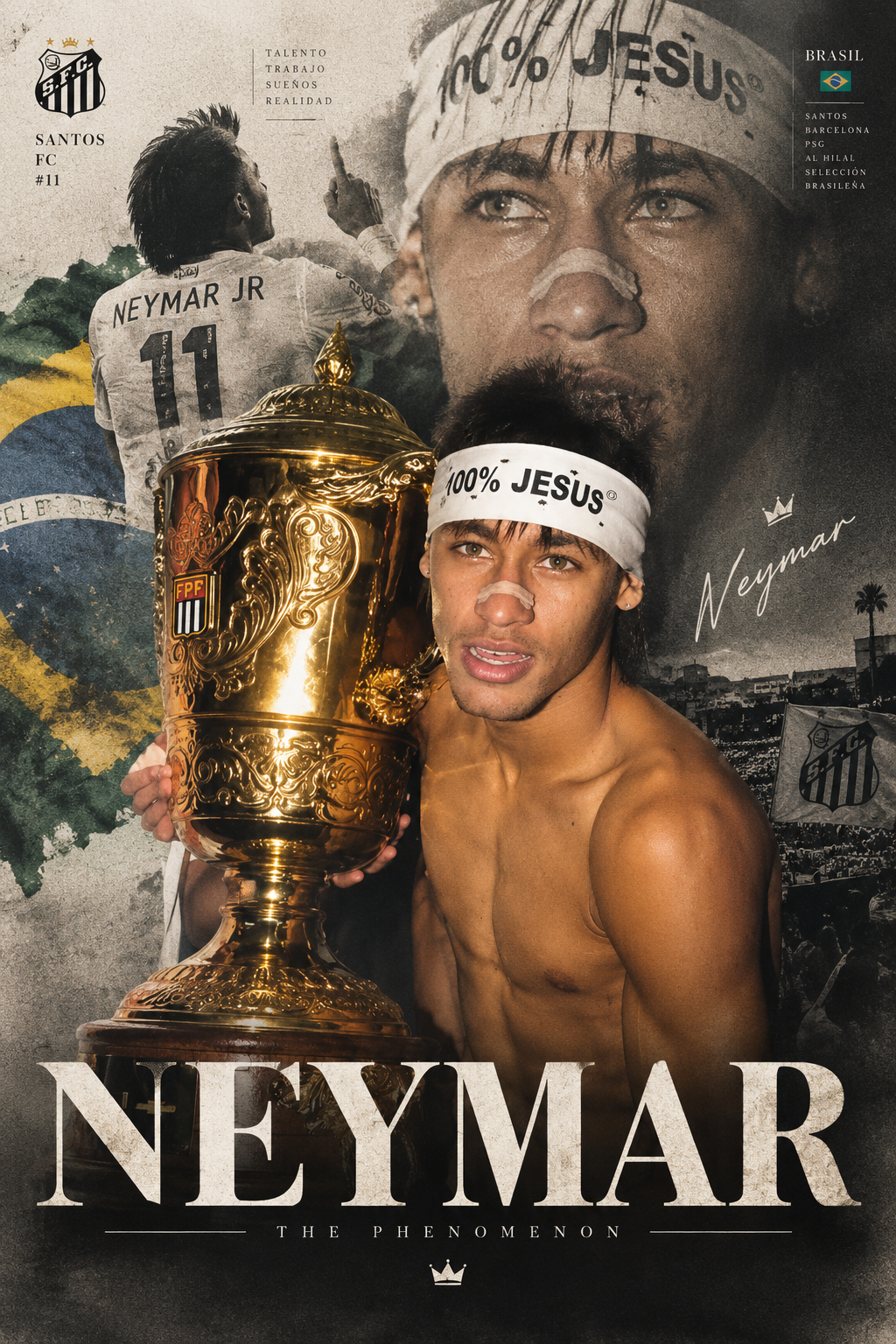 Póster Neymar The Phenomenon – diseño GOALY