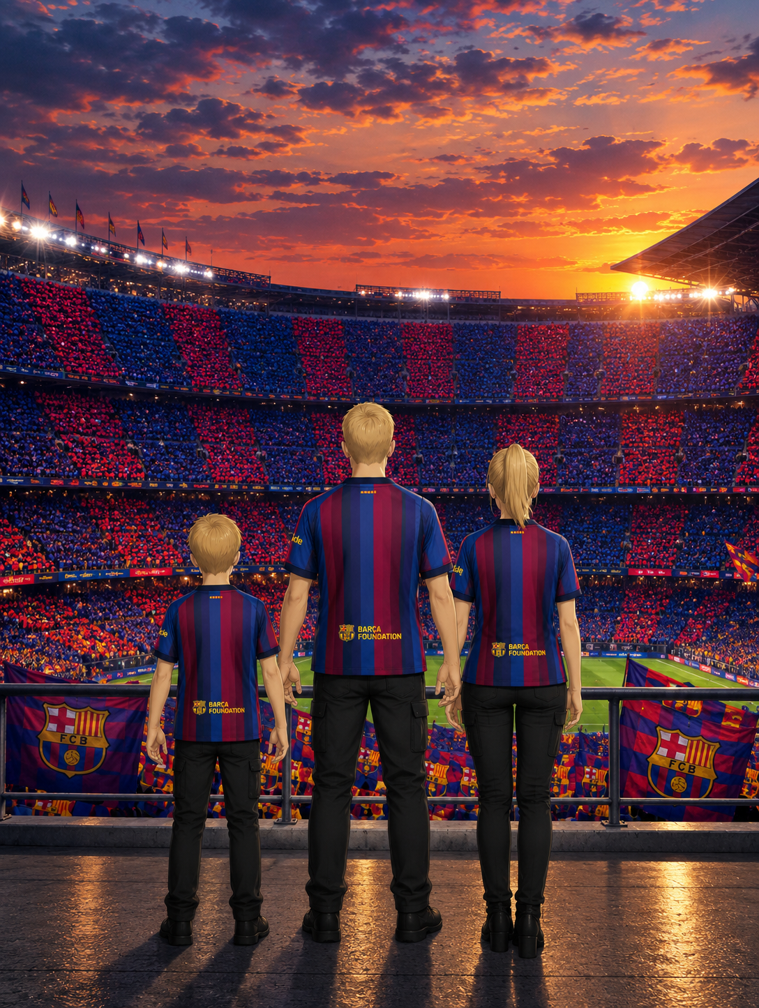 Póster personalizado Barça padre e hijos – GOALY