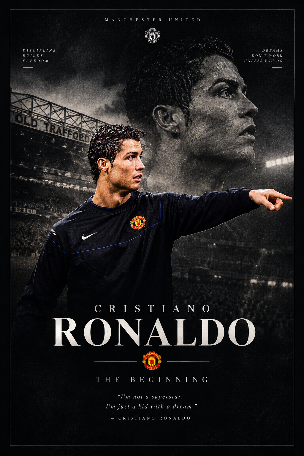 Póster Cristiano Ronaldo The Beginning – diseño GOALY