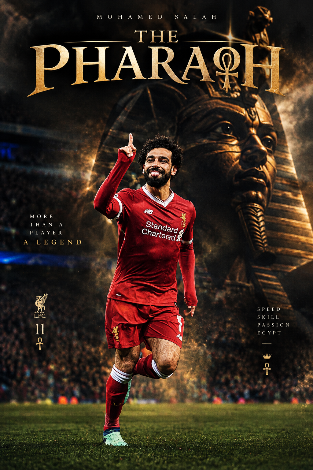 Póster Mohamed Salah The Pharaoh – diseño GOALY